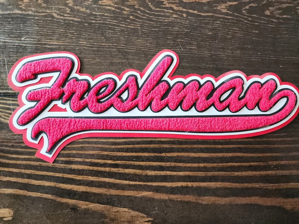 High School or College Die Cut Title - Freshman Vintage Scrapbooking - NWOT #7